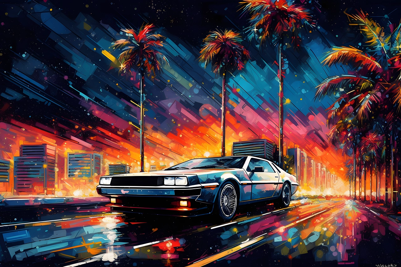 1980s Synthwave Style