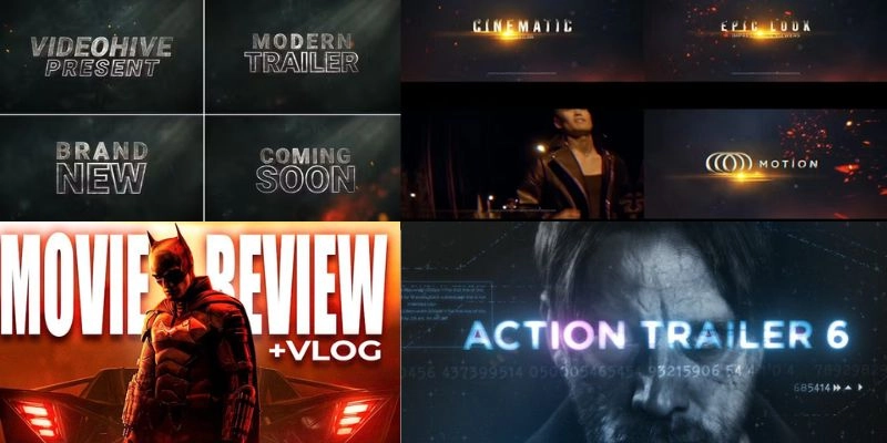 Action Movie Revie Video Templates