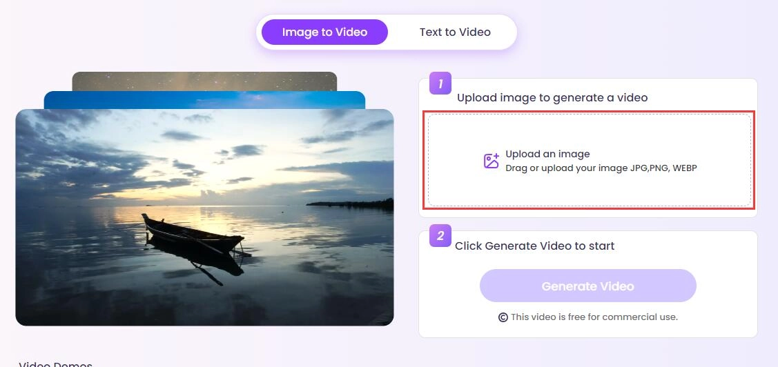 AI Animation Video Generator Upload Photo