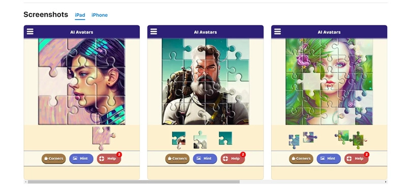 AI Avatar Jigsaw for iPhone