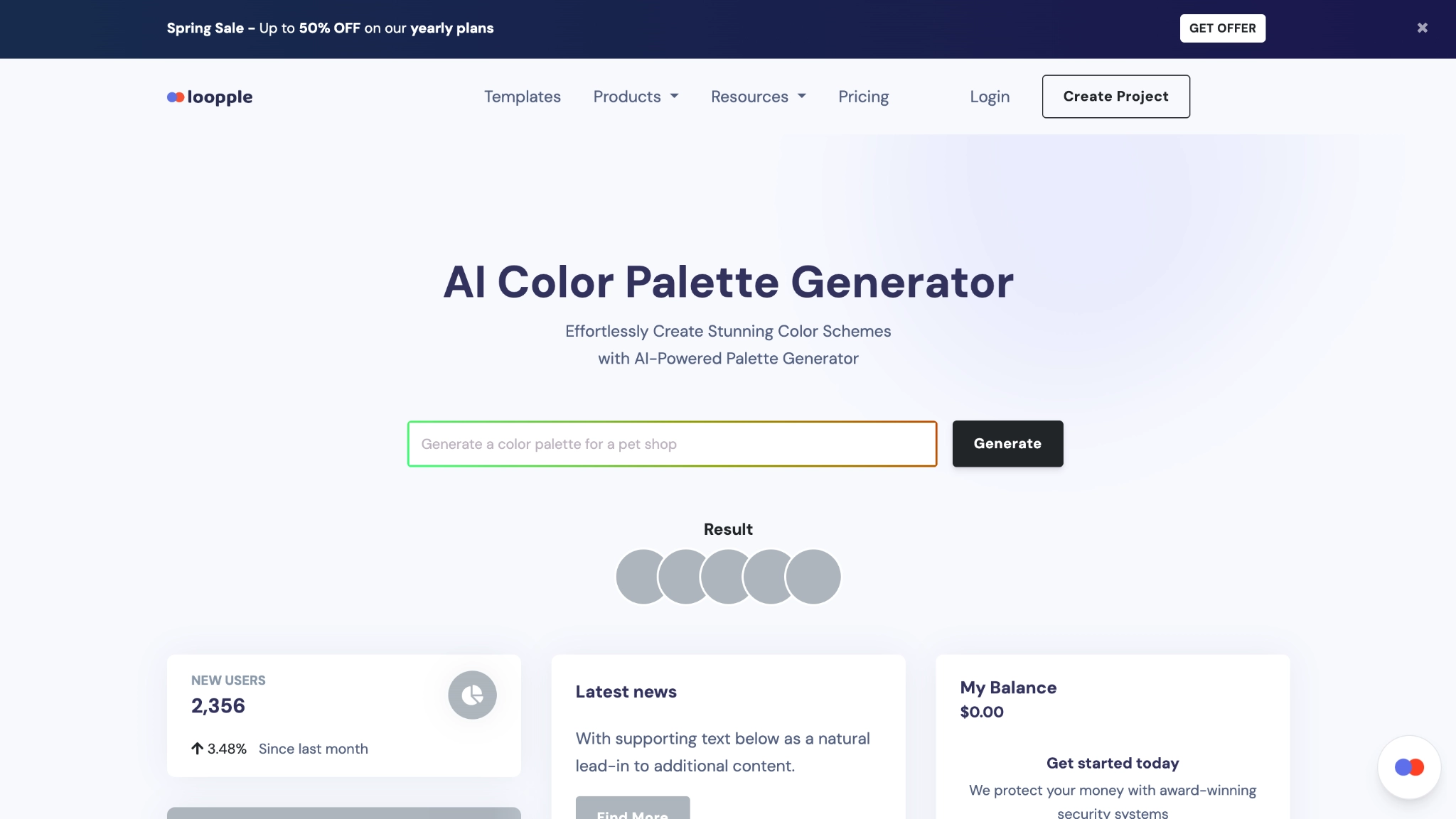 AI Color Generator Lopple