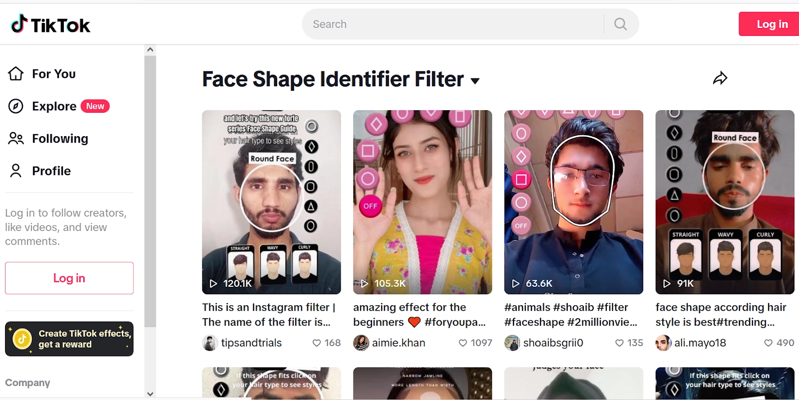 AI Face Shape Filter TikTok