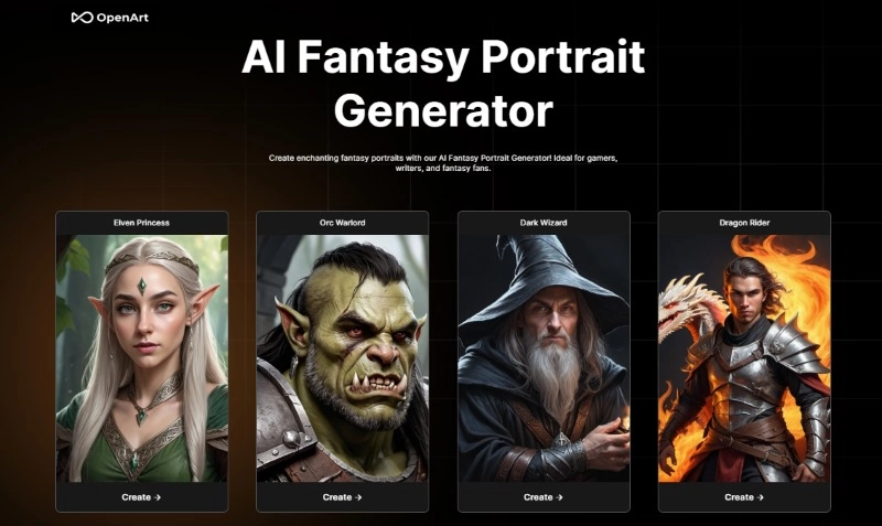 AI Fantasy Portrait Generator - OpenArt