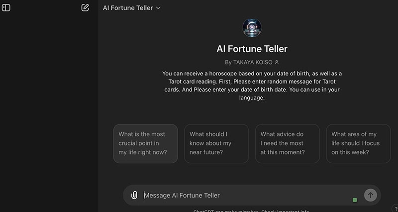 AI Fortune Teller ChatGPT