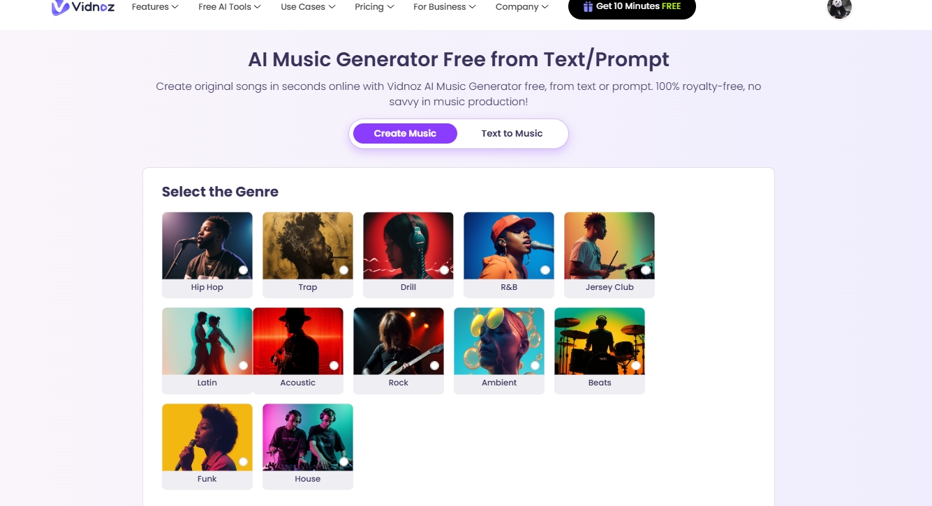 AI Lofi Music Generator Vidnoz