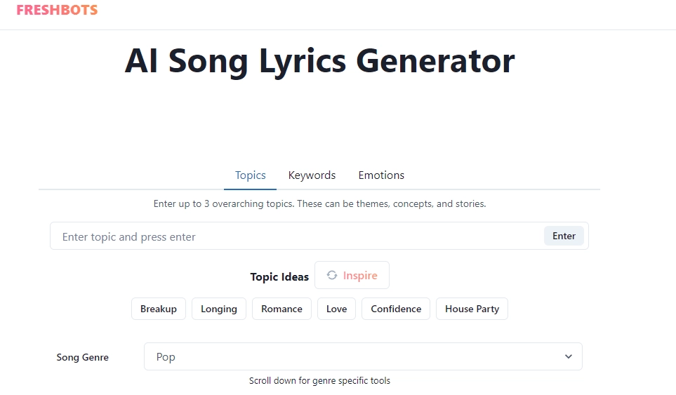 AI Lyrics Generator