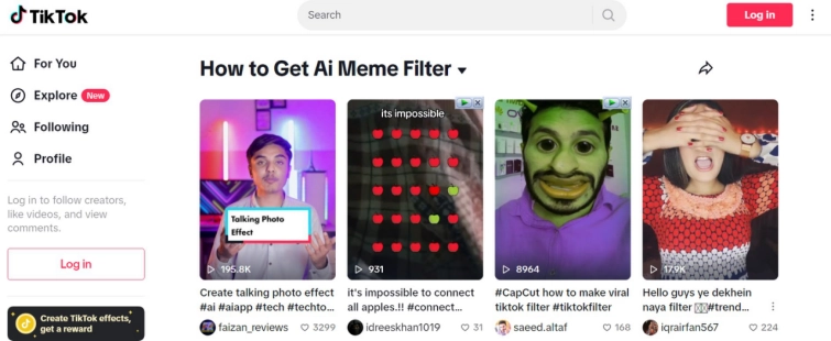 AI Meme Filter TikTok