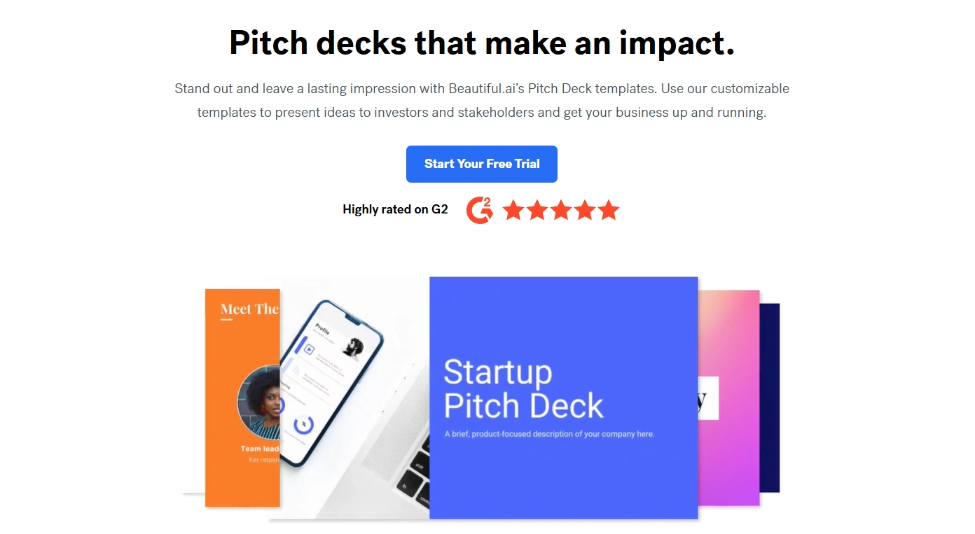 AI Pitch Deck Generator - Beautiful