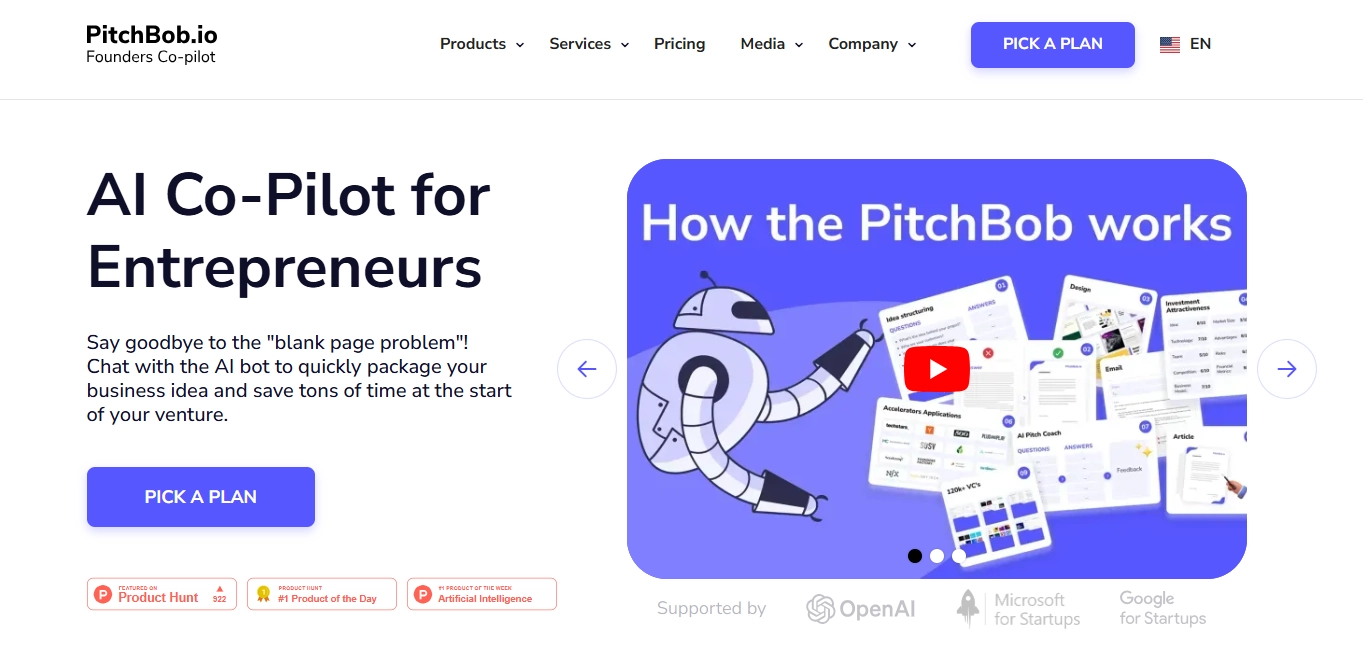 AI Pitch Deck Generator - PitchBob