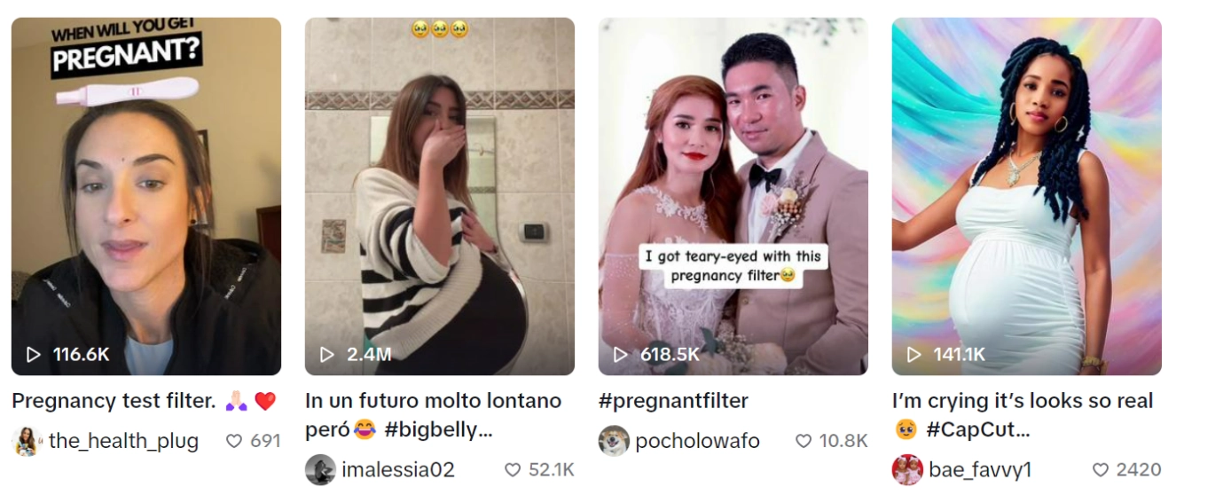 AI Pregnancy Filter - TikTok