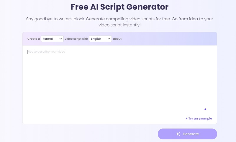 AI Product Video Script Generator