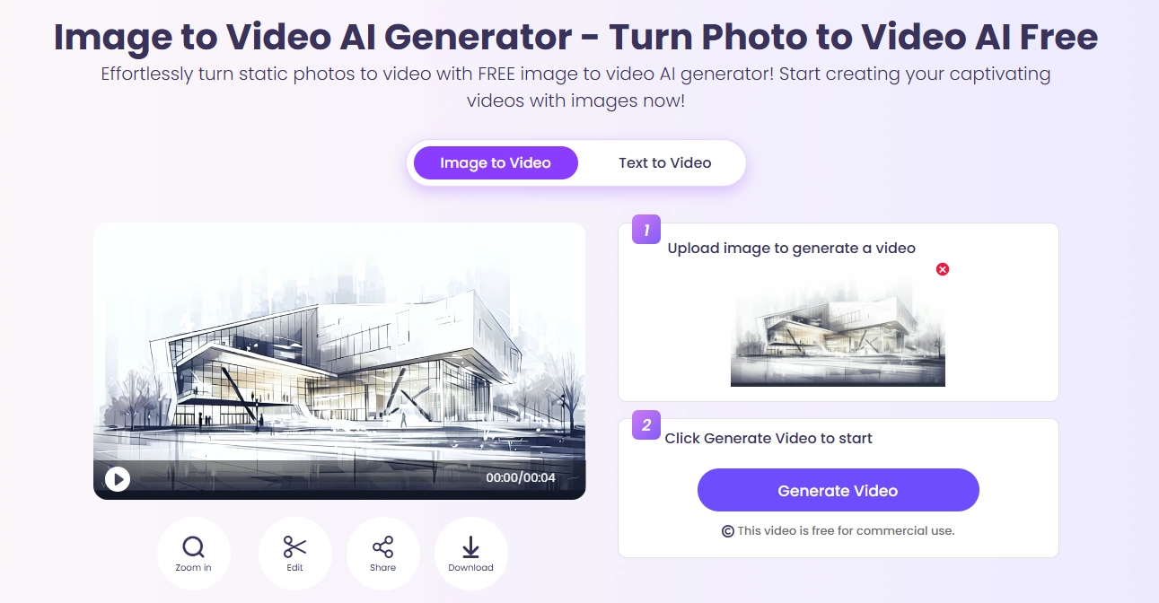 AI Render Generator - Vidnoz Image to Video