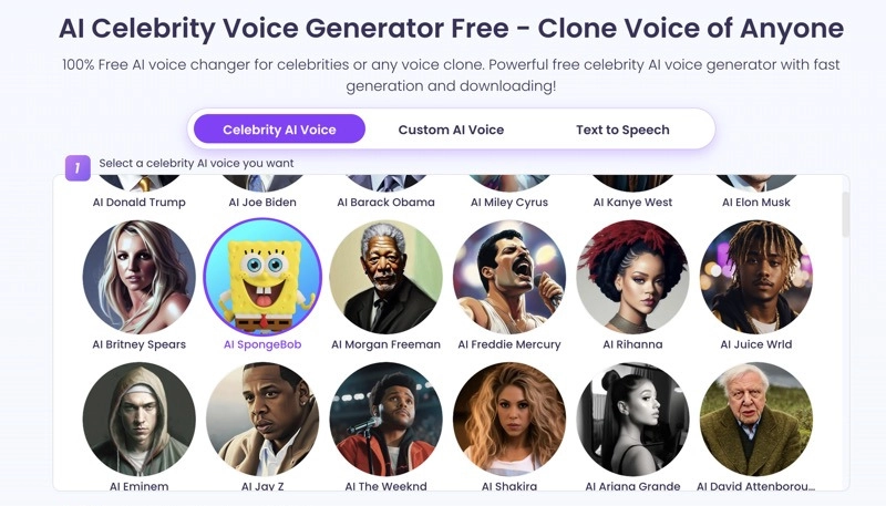 AI SpongeBob Voice Generator