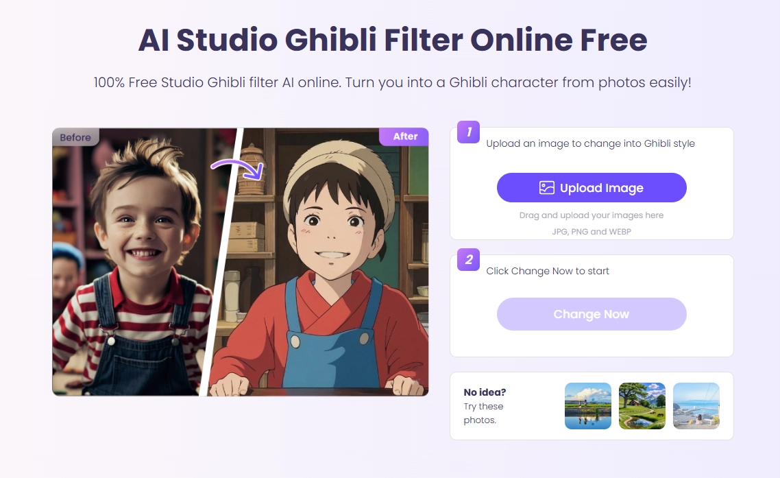 AI Studio Ghibli Selfie Generator