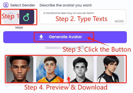 AI teen avatar generator