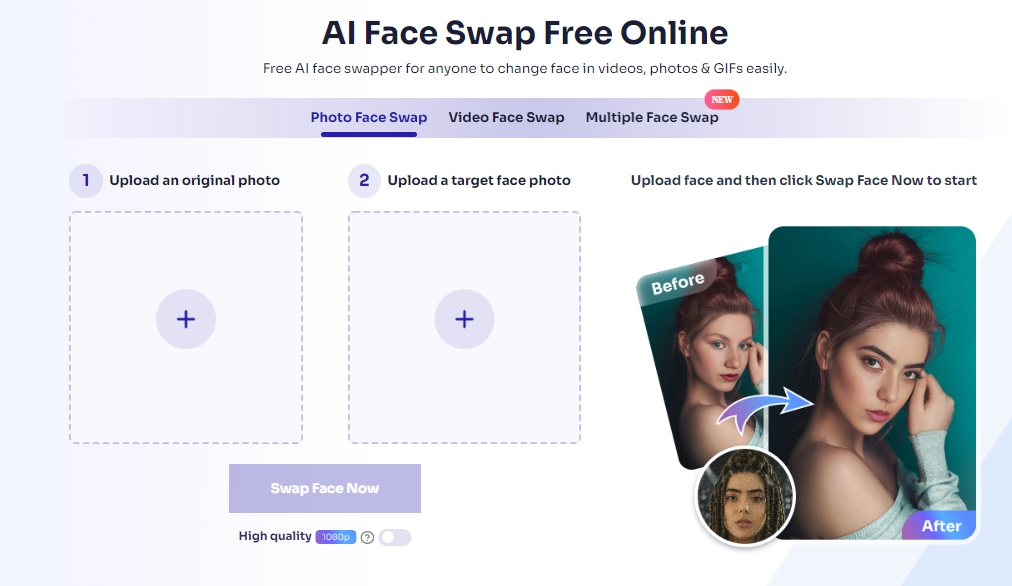 AI Transform Image Vidqu Face Swap