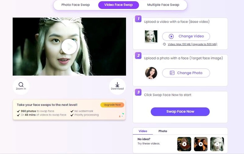 AI Video Face Swap Example
