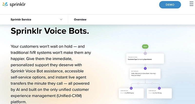 AI Voice Bot Sprinklr