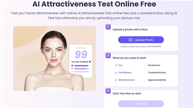 Am I Ugly Vidnoz AI Attractiveness Test