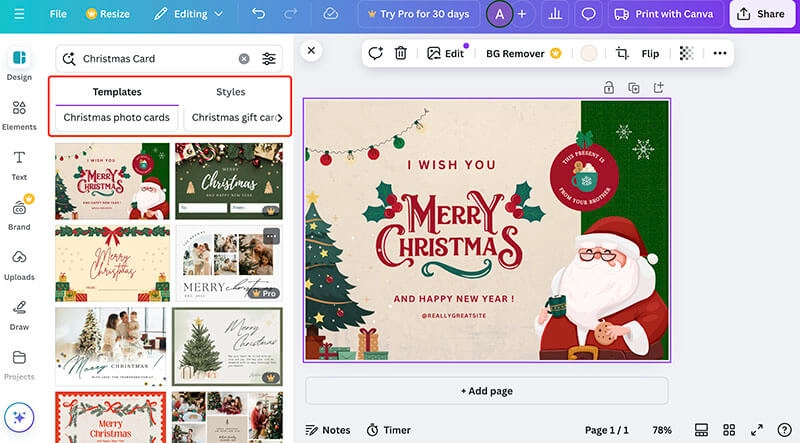 Animated Christmas Greetings Canva Template