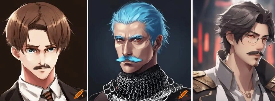 Anime Mustache Style Example