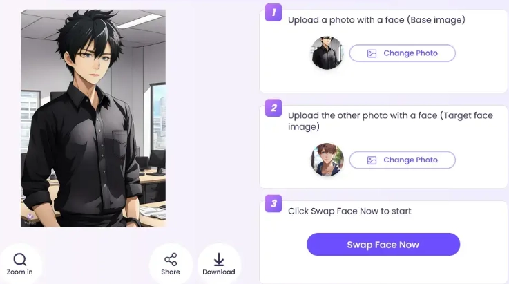 Anime Swap Body created by Vidqu AI Photo Swap