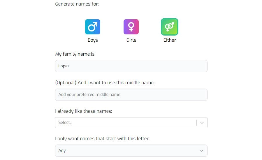 Baiby Co Baby Name Generator Using Parents Last Name