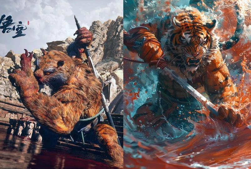 Black Myth Wukong AI Art - Tiger Vanguard