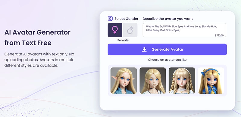 Blythe Doll AI Generate Avatar