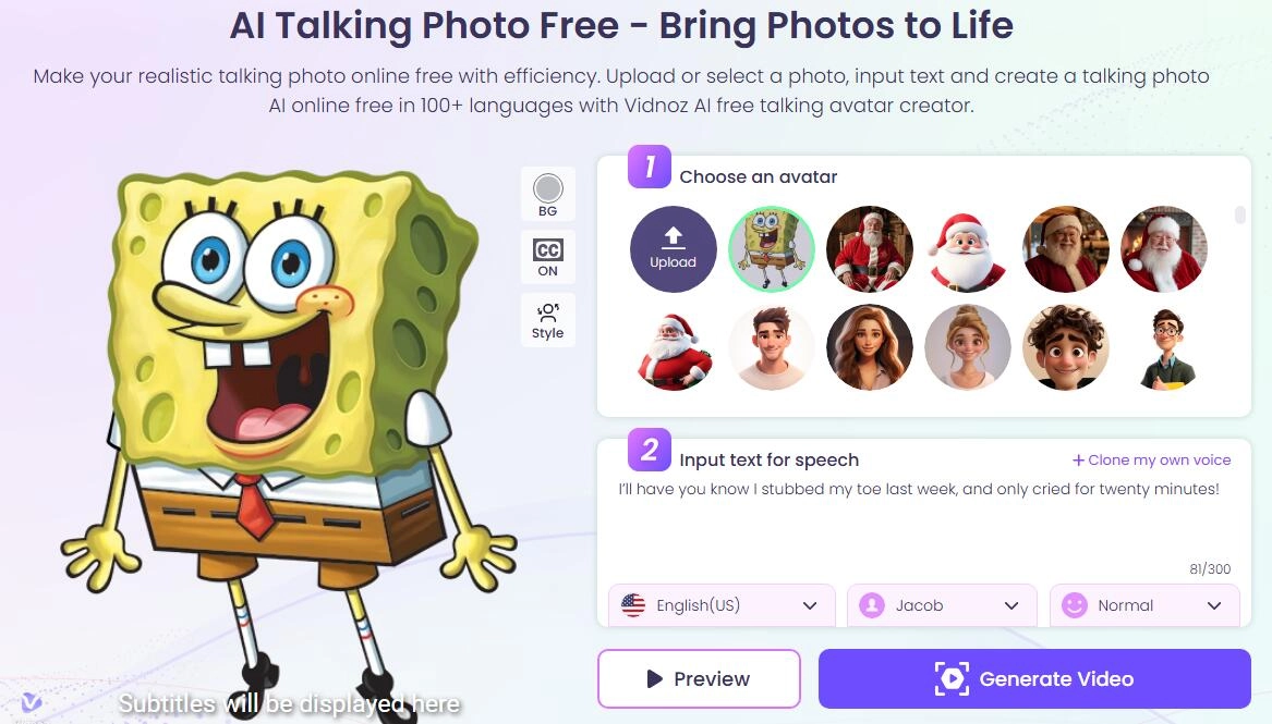 Bring SpongeBob to Life Using Talking Photo