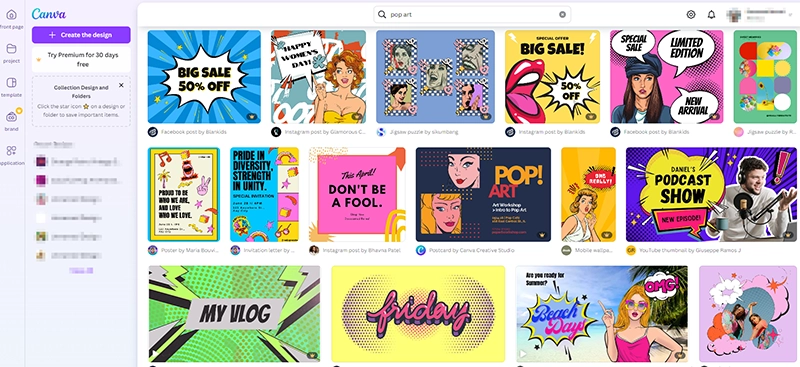 Canva Pop Art Creation