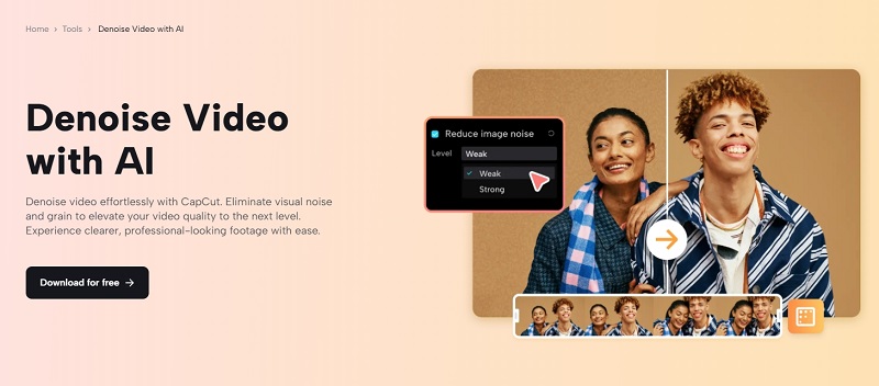 CapCut AI Video Denoiser