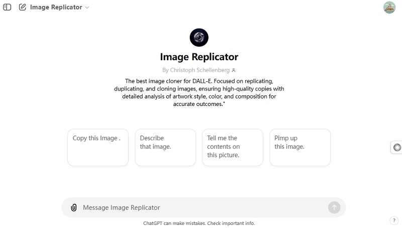 ChatGPT AI Image Replicator