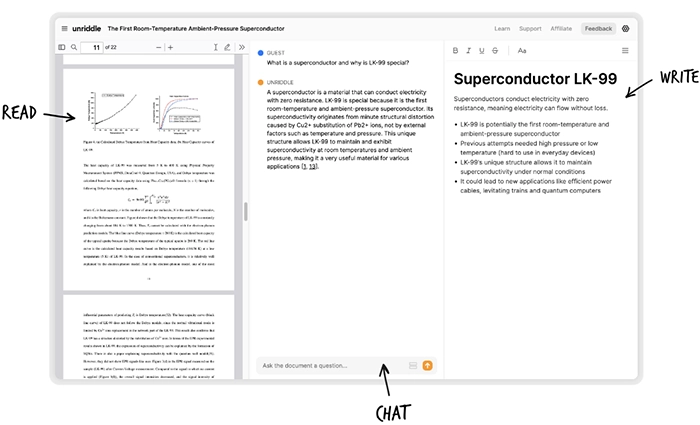 ChatPDF Alternative - Unriddle AI