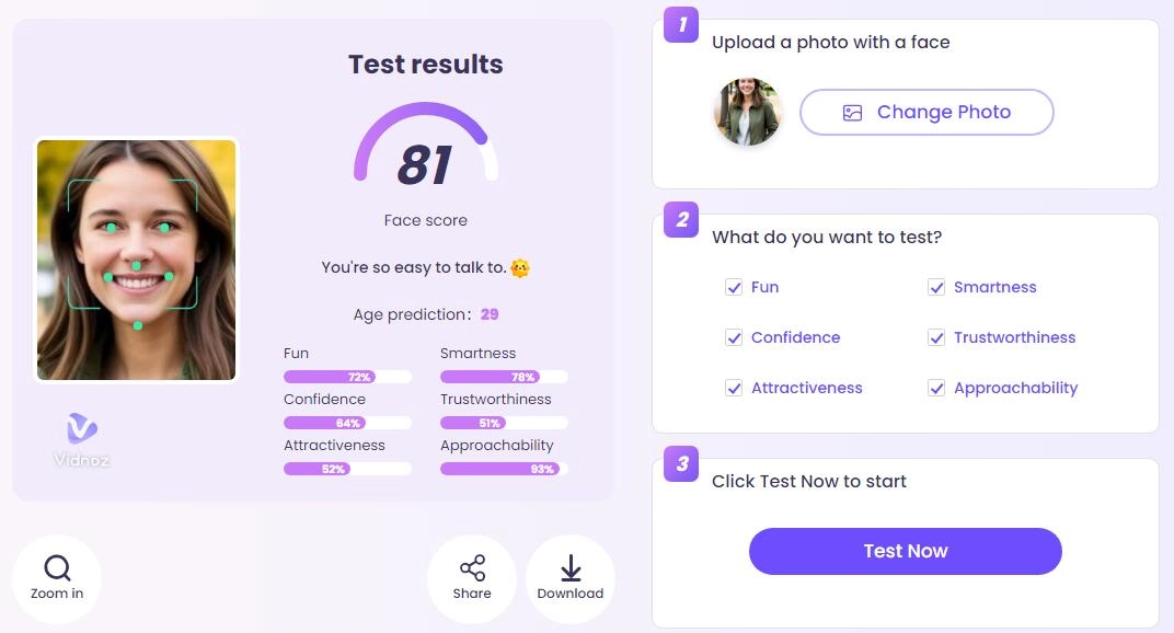 Check AI Attractiveness Test Result