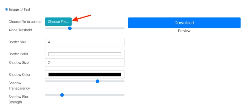 Choose File on Borderize Website