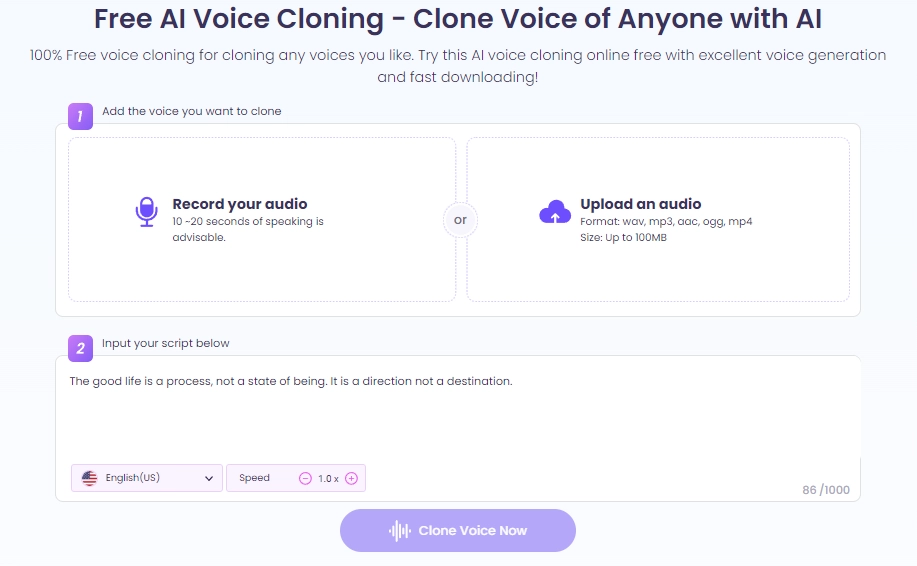 Clone to Get AI Voice Files