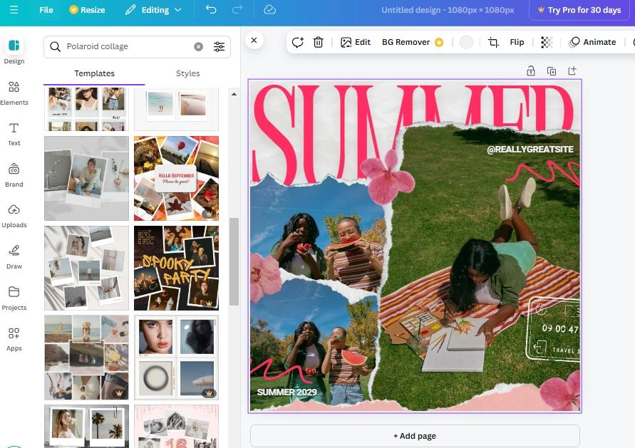 Combine Images into One with Canva