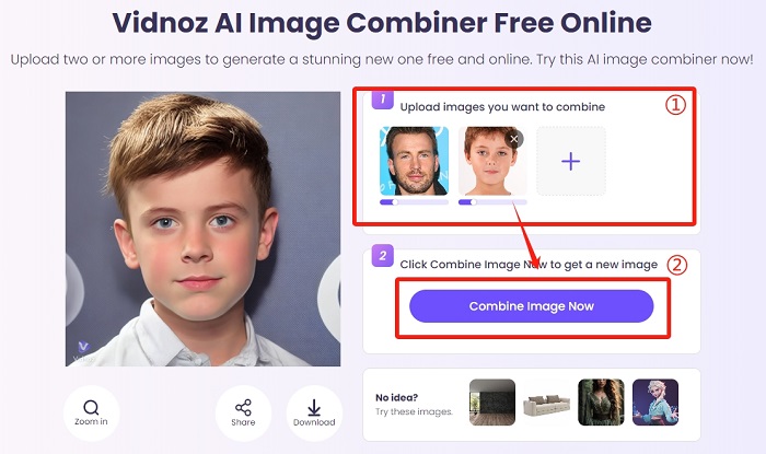 Combine Images to Get a Mini Me AI on Vidnoz