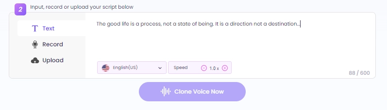 Convert Text to Speech Step 2