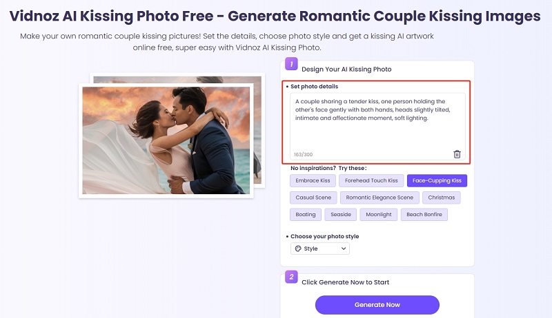 Couple Kissing Photo Prompt