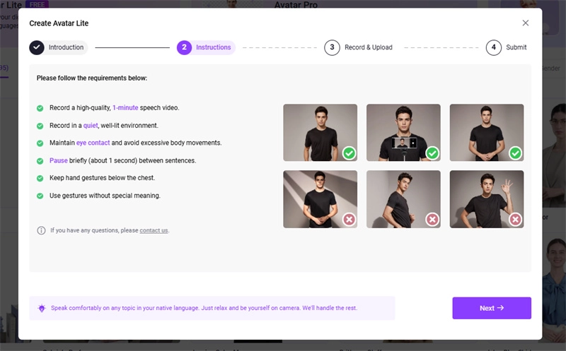 Create a Custom AI Talking Avatar with Avatar Lite - Record Video