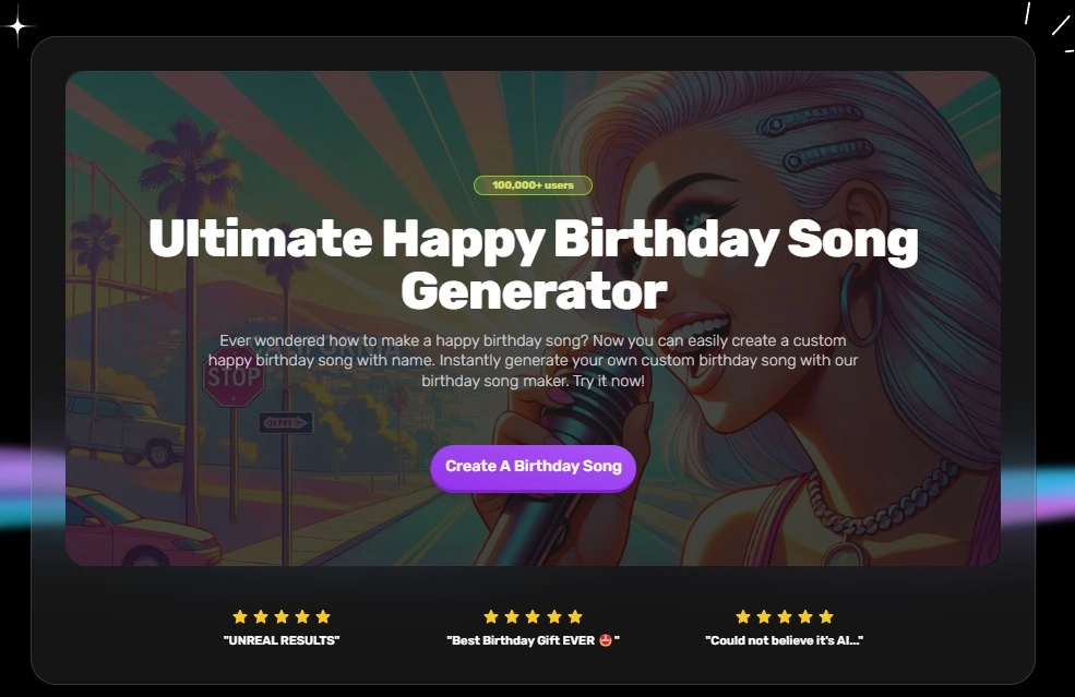 Create A Happy Birthday Personalized Song With SendFame