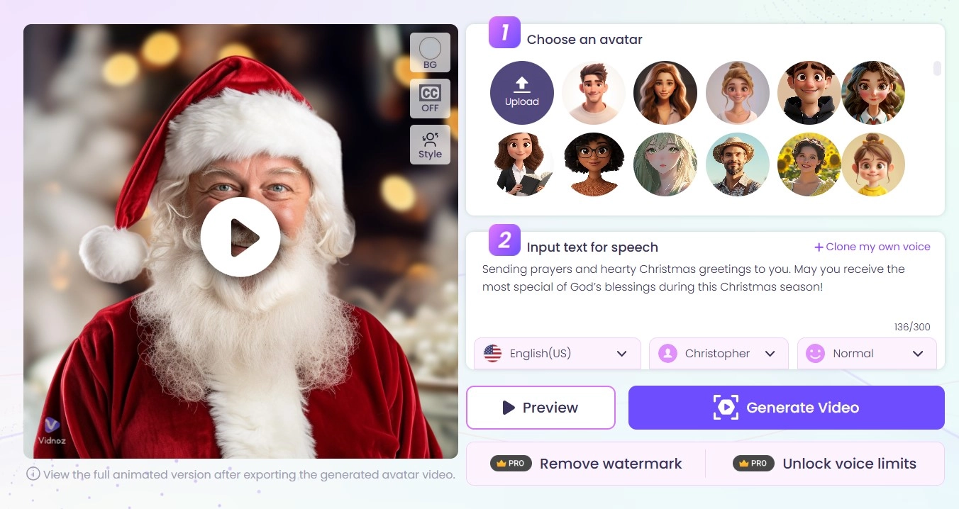 Create AI Christmas Talking Photo Online Free