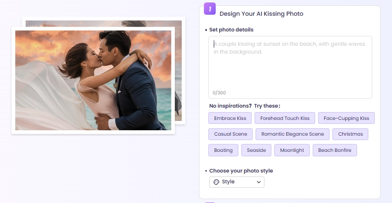 Create Couple Avatar Online with Vidnoz AI Kissing Photo