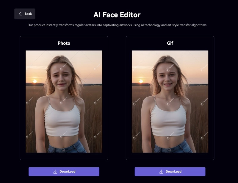 Crying Face Filter Image or GIF