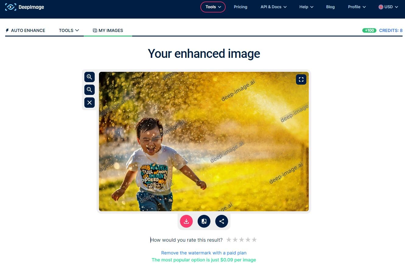 DeepImage AI Photo Enhancer Batch Process