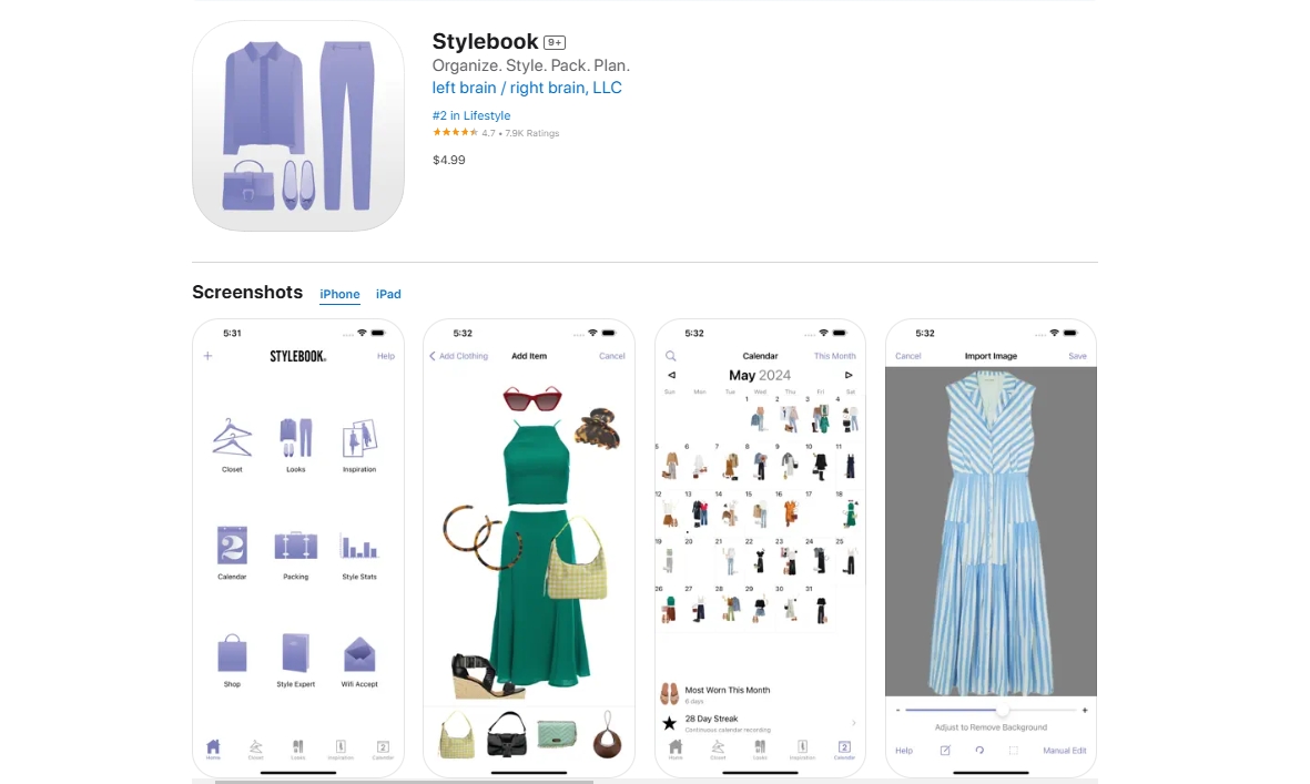 Digital Closet Stylebook