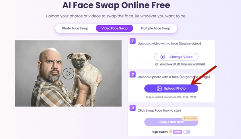 Dog AI Face Swap Video Example