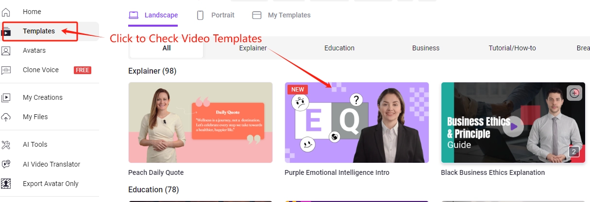 Edit Video Templates